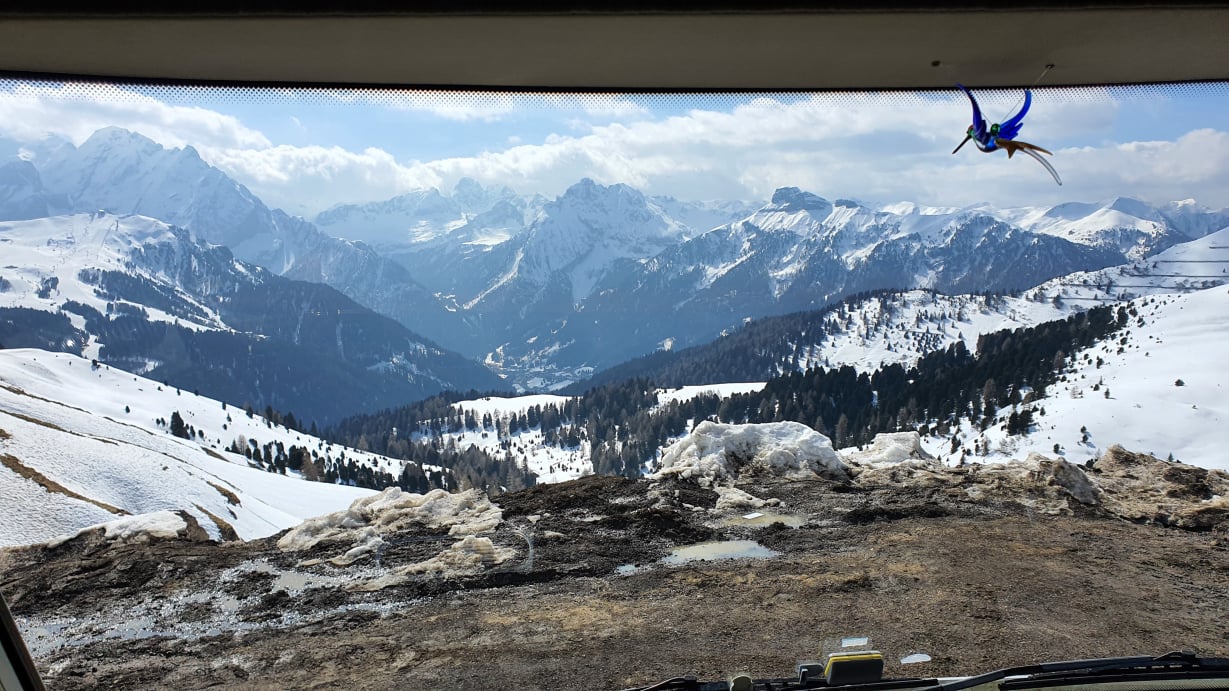 Blich auf Canazei vom Sella-Joch