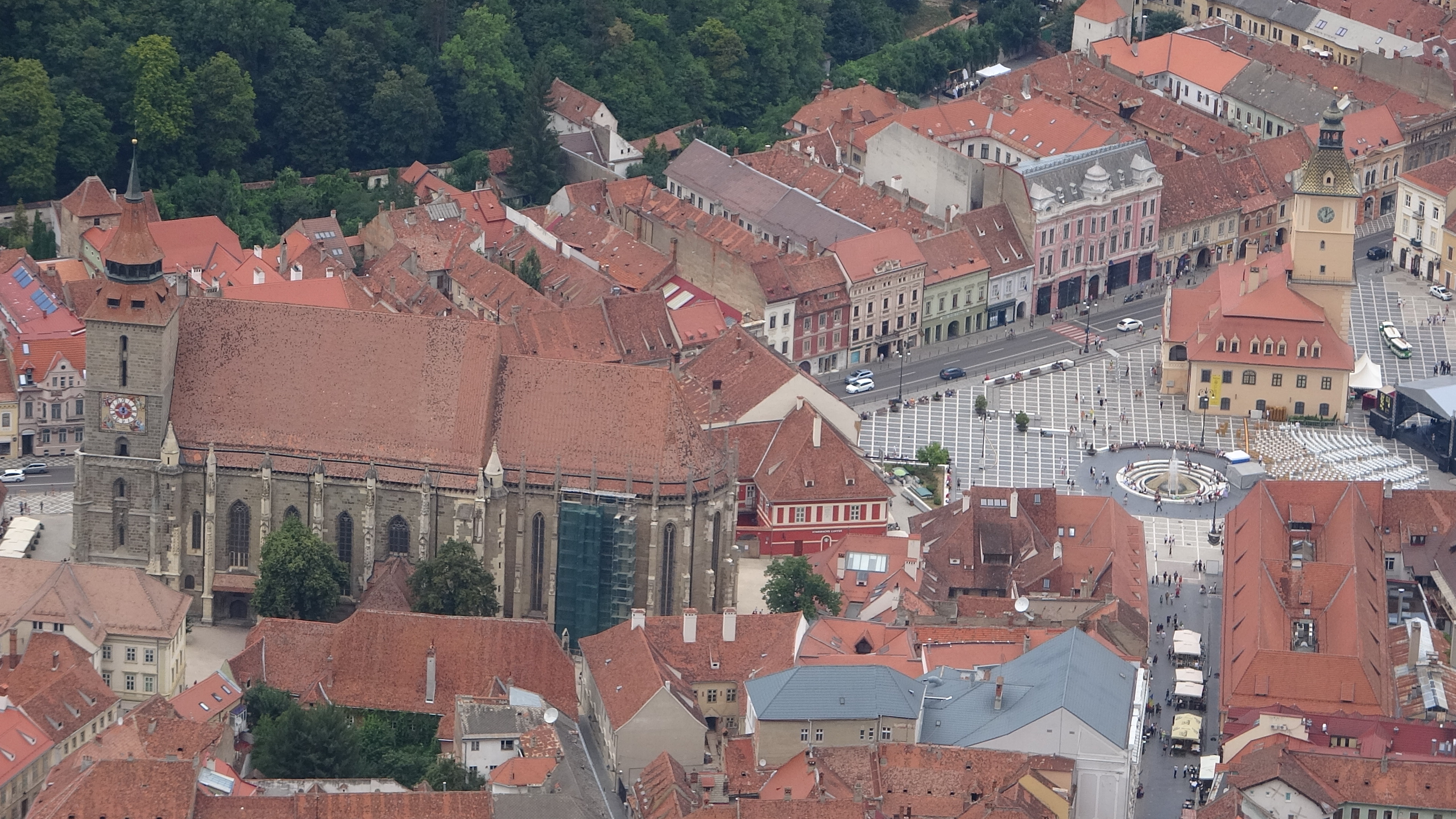 Brașov, Blick auf Rathausplatz