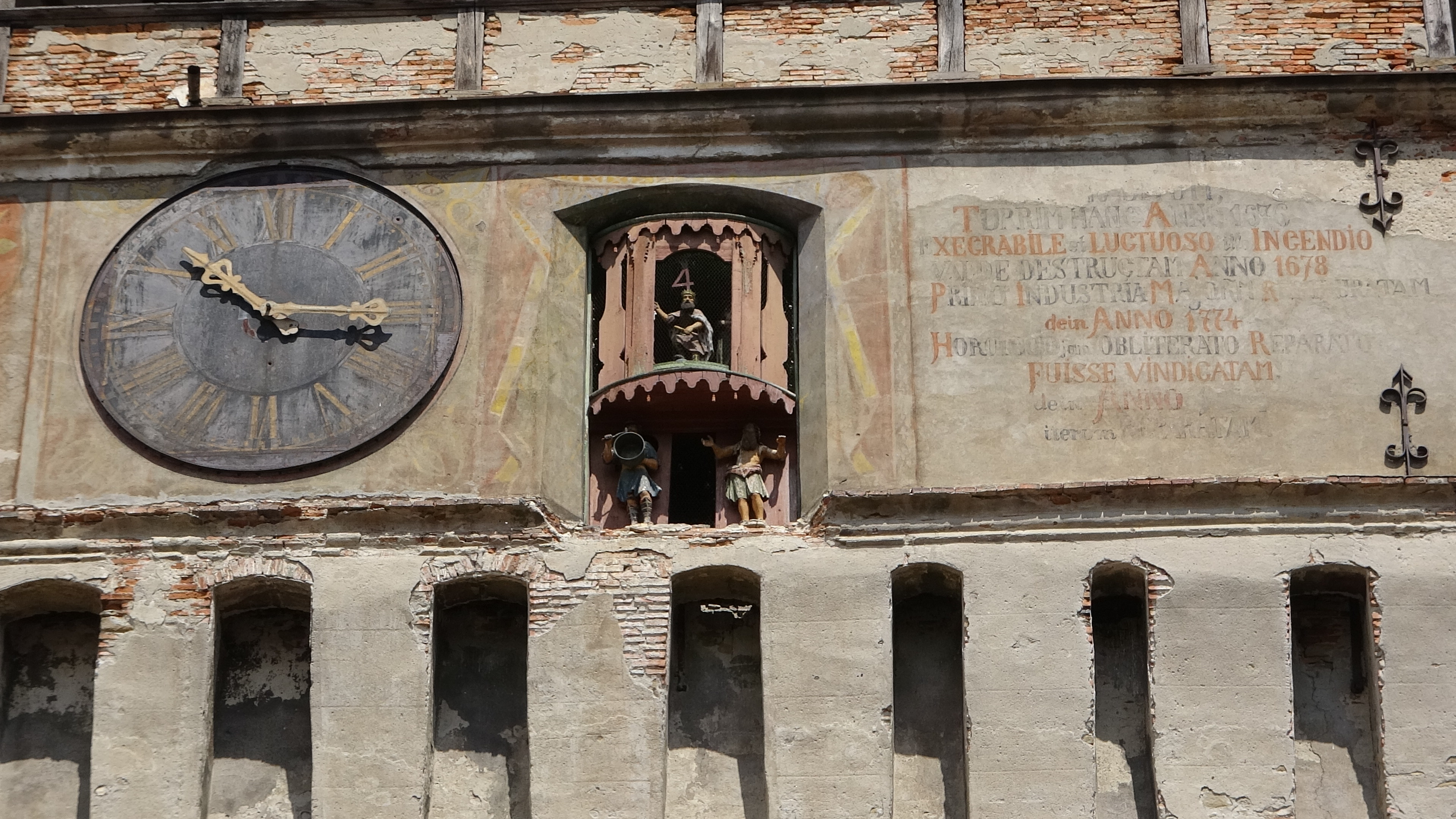 Sighişoara, Hauptturm Detail