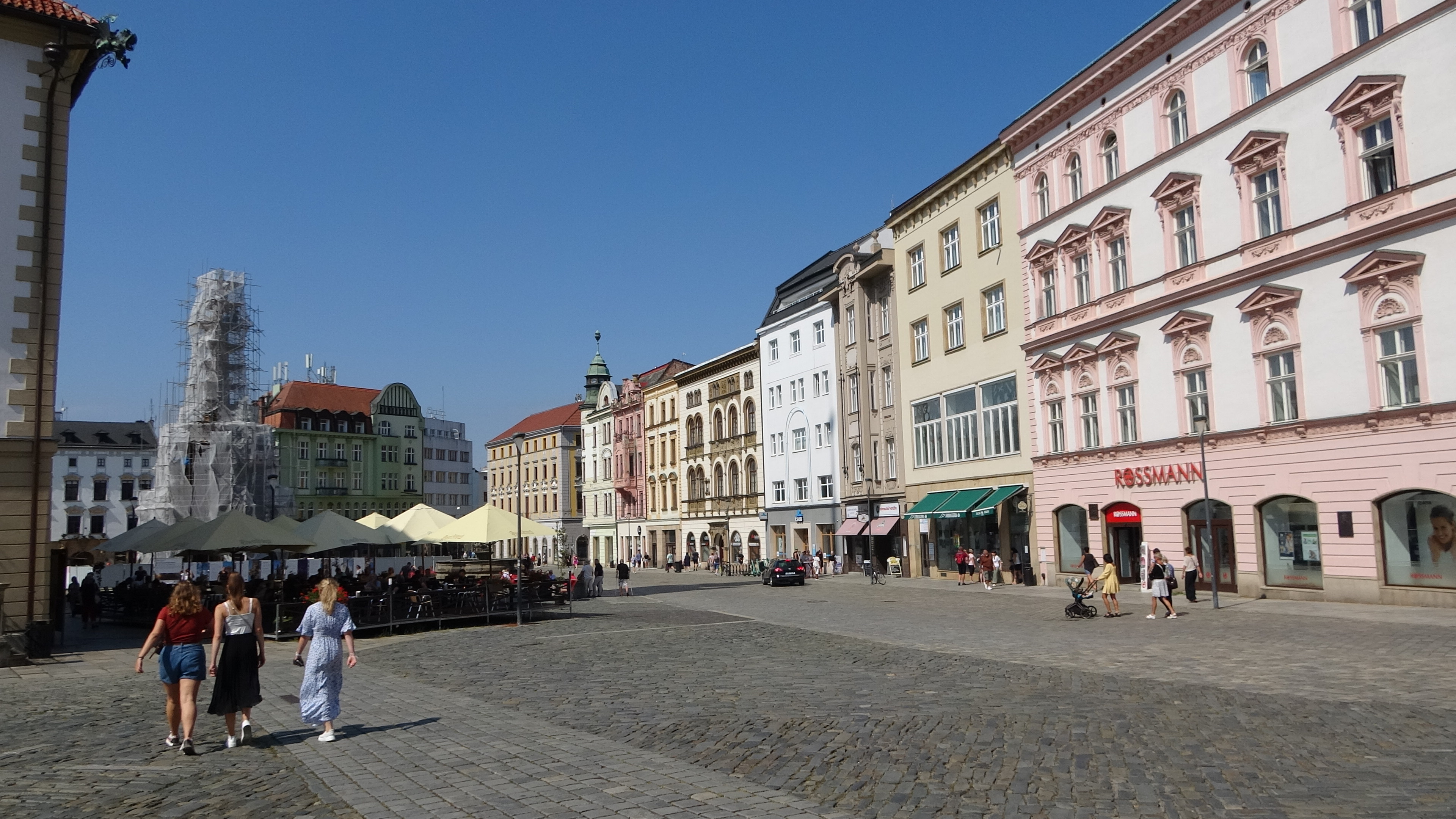 Olomouc, eingepackte Dreifaltigkeitsstatue