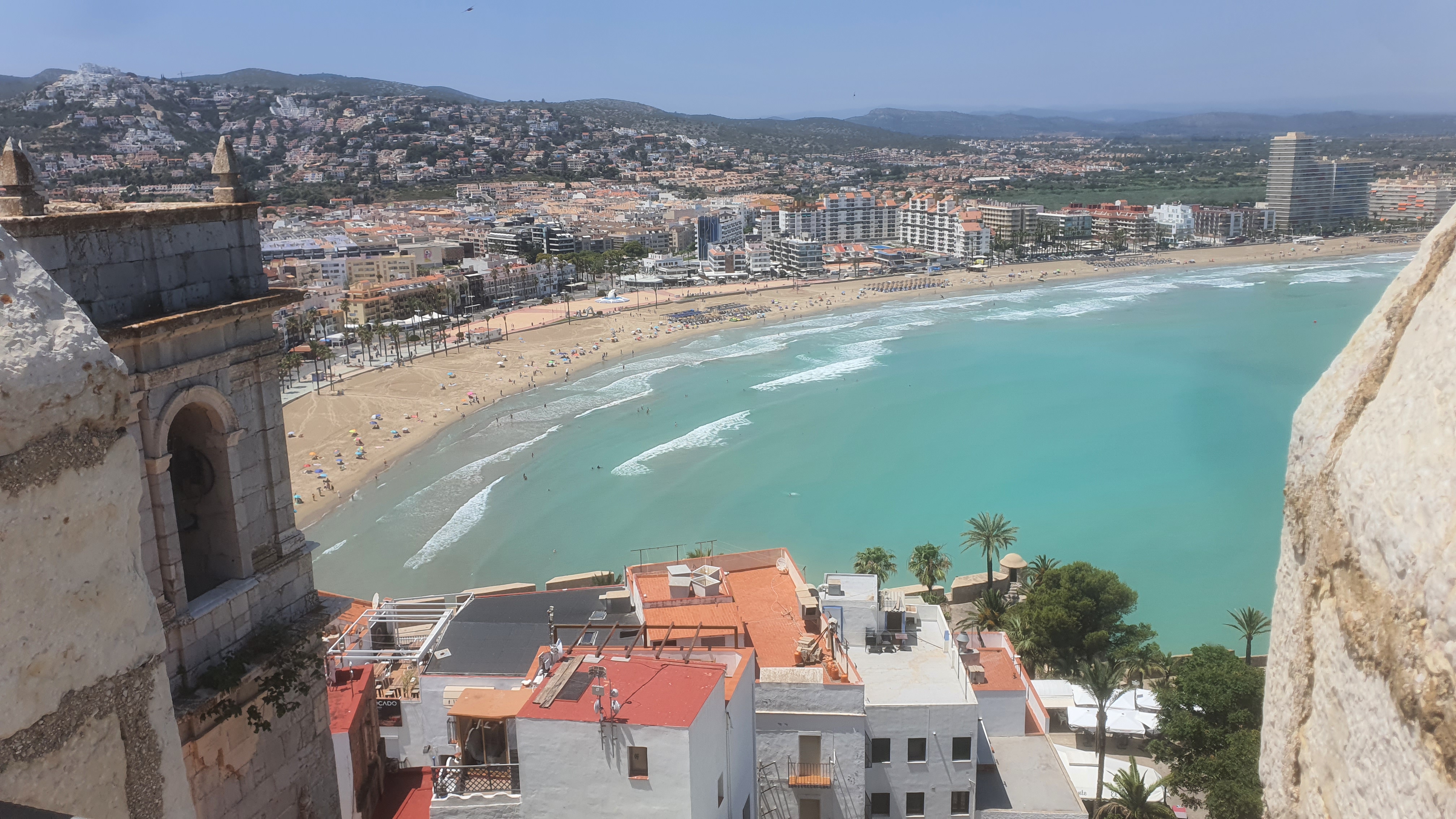 Peñìscola, Strand von der Burg aus